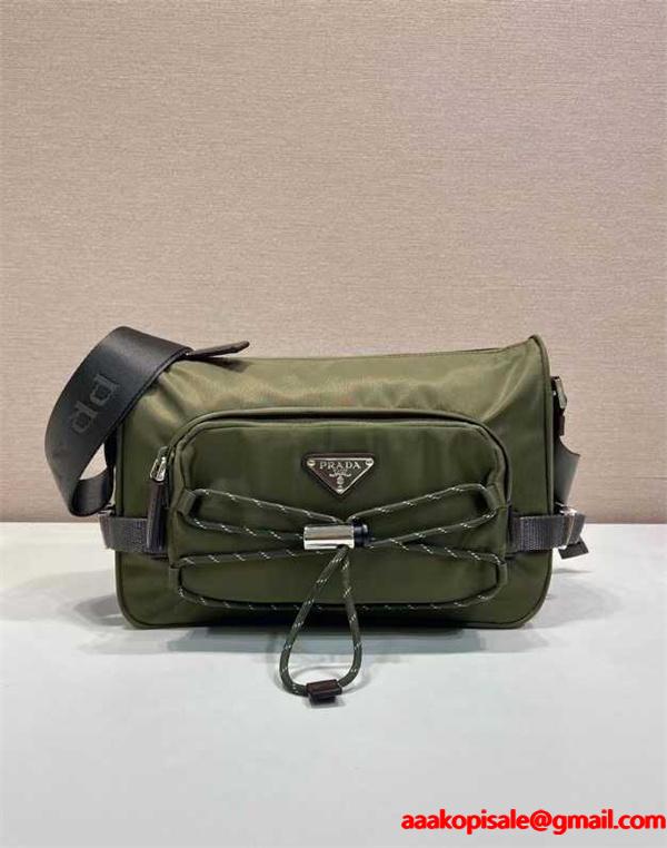 PRADA 激安 メッセンジャーバッグ 2VH192 Re-Nylon ショルダー メンズ レディース 大容量 斜め掛けバッグ