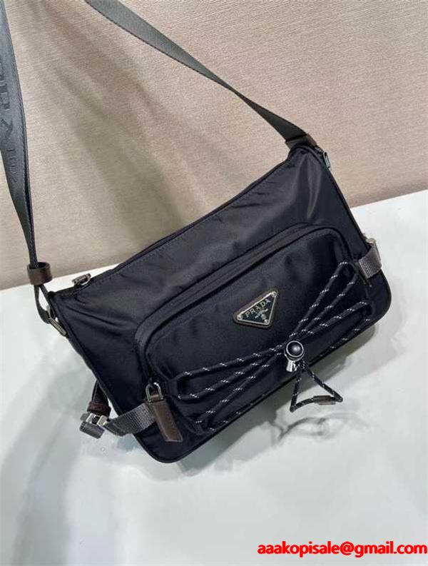 PRADA 激安 メッセンジャーバッグ 2VH192 Re-Nylon ショルダー メンズ レディース 大容量 斜め掛けバッグ
