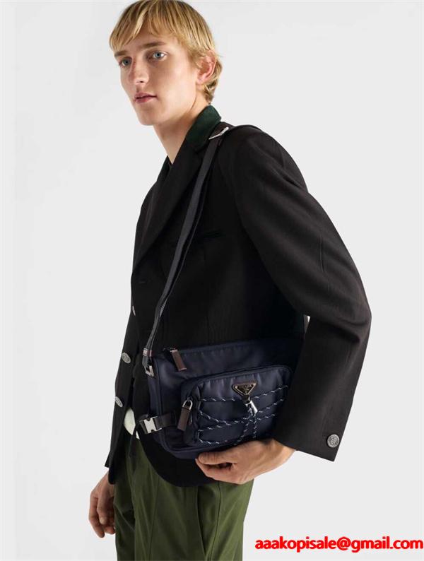 PRADA 激安 メッセンジャーバッグ 2VH192 Re-Nylon ショルダー メンズ レディース 大容量 斜め掛けバッグ