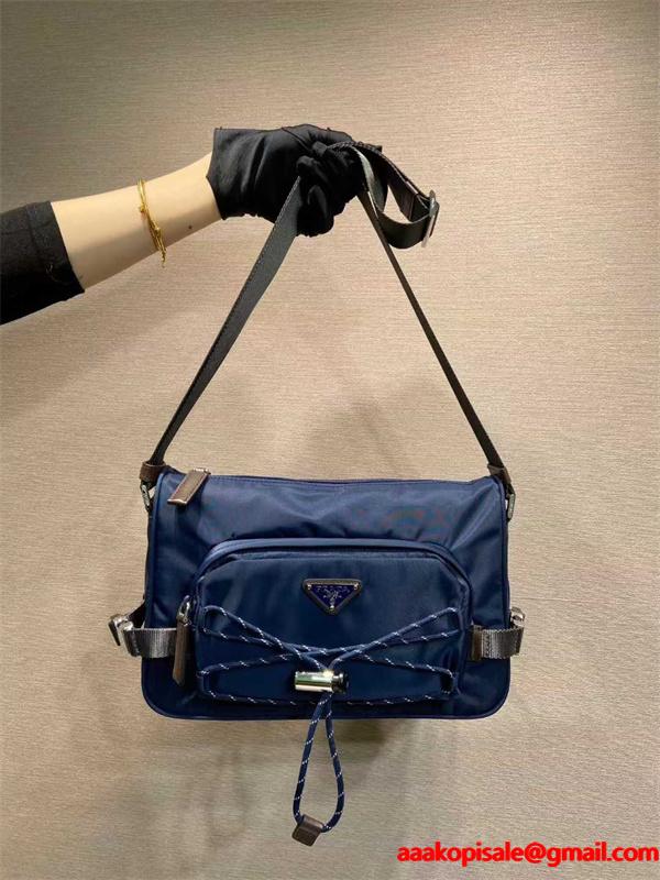PRADA 激安 メッセンジャーバッグ 2VH192 Re-Nylon ショルダー メンズ レディース 大容量 斜め掛けバッグ