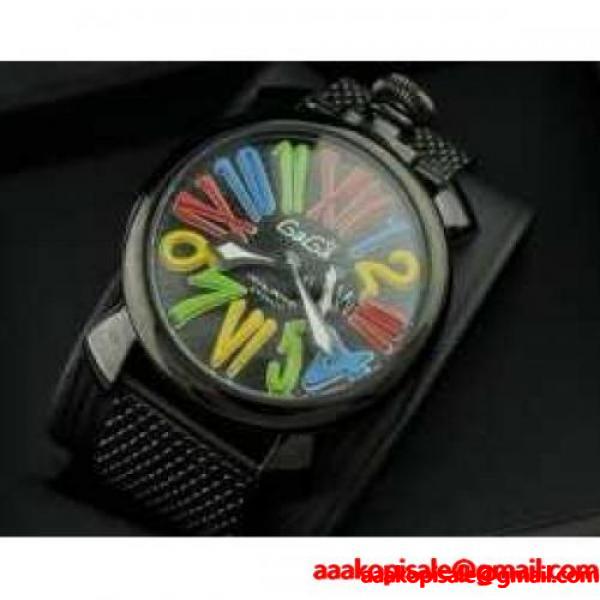 黒レザーベルトのGAGA MILANO 驚きの破格値大人気なガガミラノ メンズウォッチ クオーツ 46mm 50846_ガガミラノ GaGa Milano_ブランド コピー 激安(日本最大級)