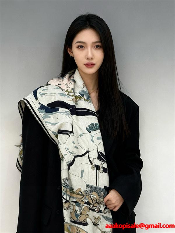 HERMESロングマフラー コピー2025秋冬季優れた品質 140*140エルメス ブランド コピー 激安(日本最大級)