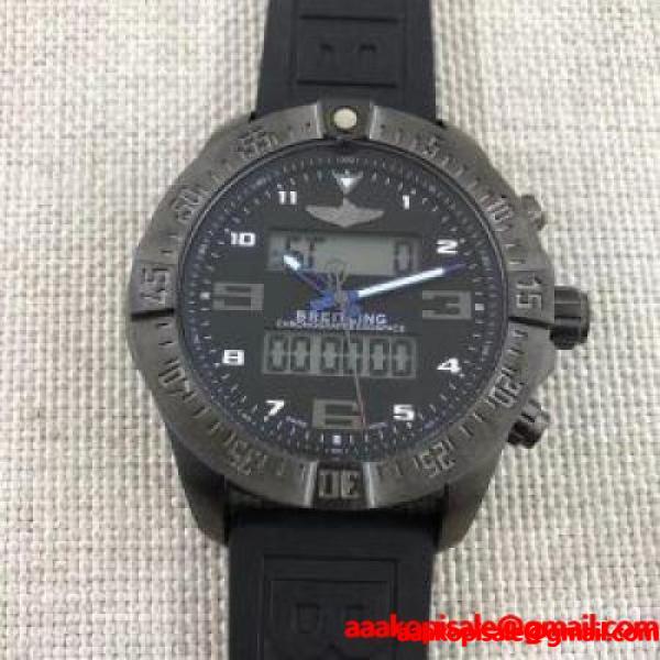 大人の魅力あふれるBREITLINGスーパーブランドコピーブライトリングメンズブラックブルークオーツ メンズ