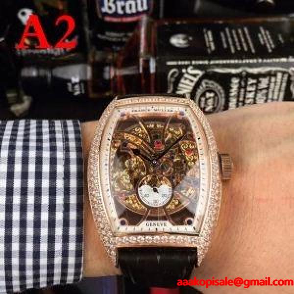 柔らかな風合い 男性用腕時計 大胆なスリット上品 FRANCK MULLER フランクミュラー 【セレブ同款】 2色選択可_フランクミュラー FRANCK MULLER_ブランド コピー 激安(日本最大級)