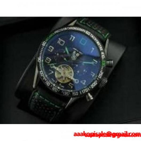 ブルー文字盤のタグホイヤー 偽物　アクアレーサー　Tag Heuer　黒い革ベルトのメンズ腕時計 タグホイヤー TAG HEUER ブランド コピー 激安(日本最大級)