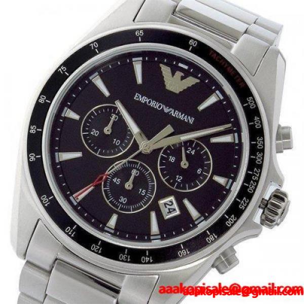 エンポリオ アルマーニ EMPORIO ARMANI クロノ クオーツ メンズ 腕時計 AR6098 ブラック 通販