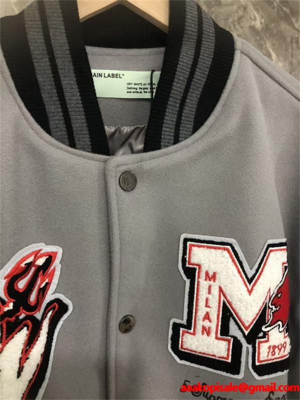 HOT人気セール Off-White オフホワイトジャケットコピーメンズスタジャン冬服アウター防寒着