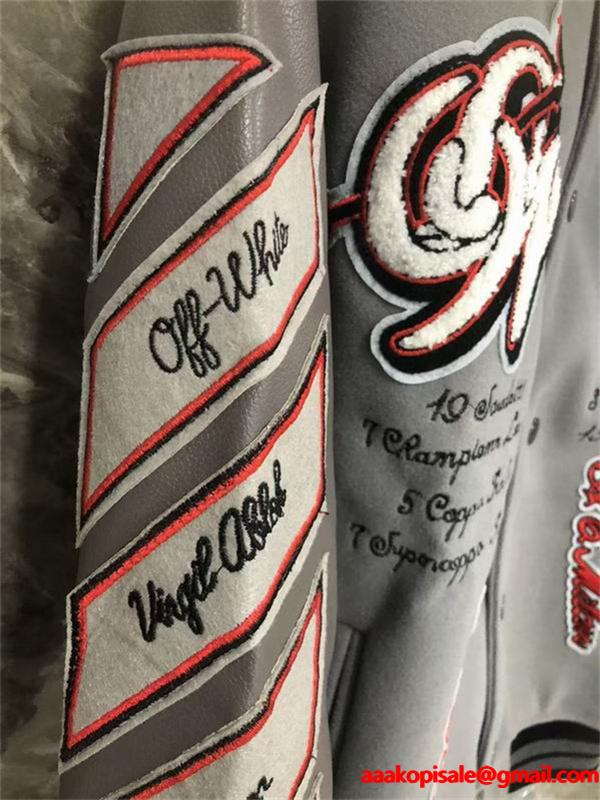 HOT人気セール Off-White オフホワイトジャケットコピーメンズスタジャン冬服アウター防寒着