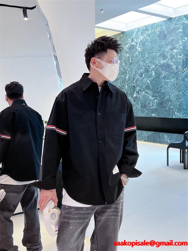 ★お洒落★トムブラウン長袖シャツコピー❤THOM BROWNE❤メンズファッション秋冬