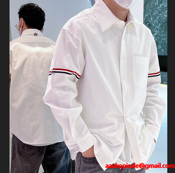 ★お洒落★トムブラウン長袖シャツコピー❤THOM BROWNE❤メンズファッション秋冬