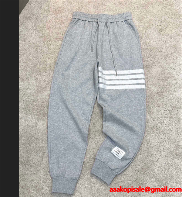 ★トムブラウンスウェットパンツコピー★2025トレンド❤THOM BROWNE新作定番グレー 通販ショッピング