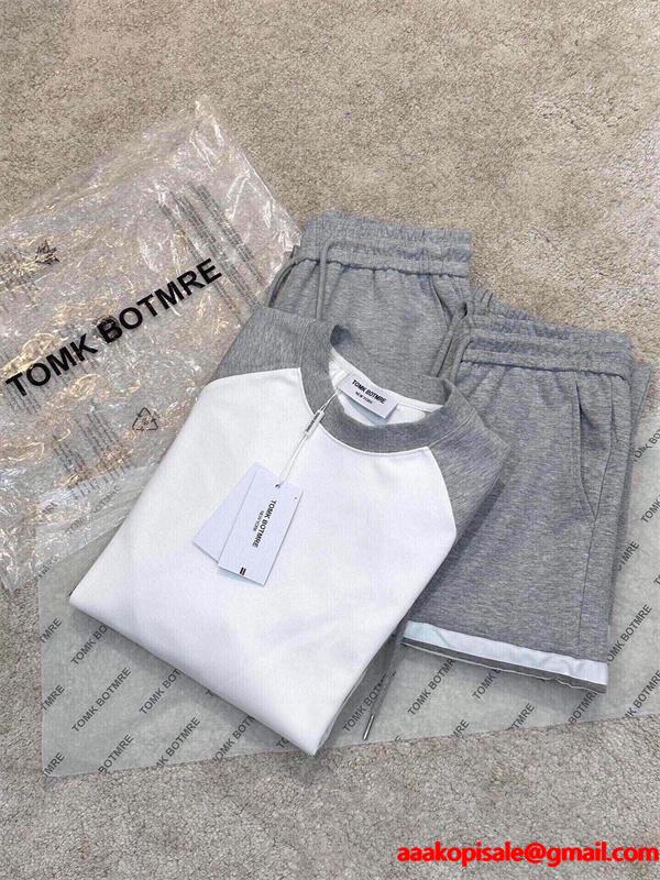 ★トムブラウンスウェットパンツコピー★2025トレンド❤THOM BROWNE新作定番グレー 通販ショッピング