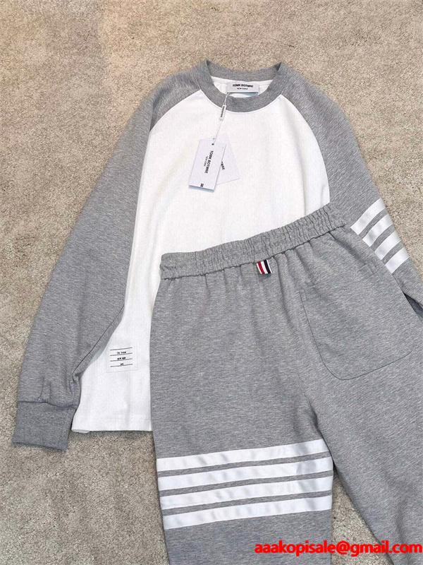 ★トムブラウンスウェットパンツコピー★2025トレンド❤THOM BROWNE新作定番グレー 通販ショッピング