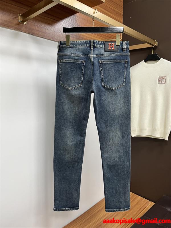 お買い得セール大きいサイズファッションHERMESエルメス ジーンズ コピー上品さ上質スリムシルエットデニムパンツ