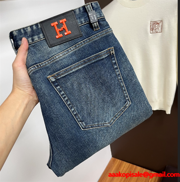 お買い得セール大きいサイズファッションHERMESエルメス ジーンズ コピー上品さ上質スリムシルエットデニムパンツ