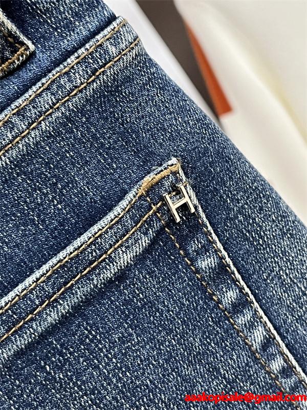 お買い得セール大きいサイズファッションHERMESエルメス ジーンズ コピー上品さ上質スリムシルエットデニムパンツ