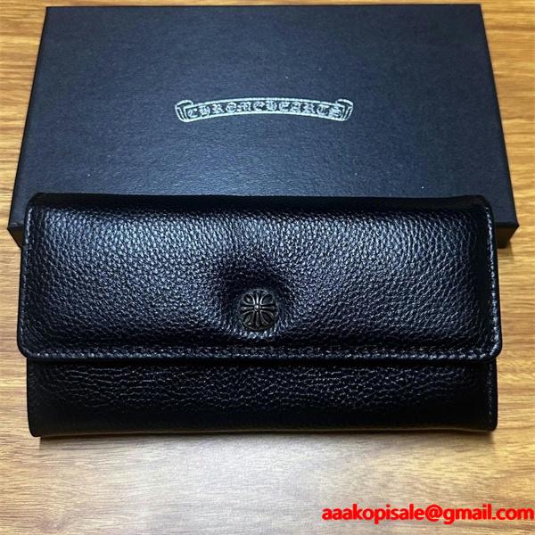 2025人気のおしゃれCHROME HEARTS 財布 メンズ クロムハーツ コピー 通販 新作 SALE!　高品質 黒 お札&カード入れ