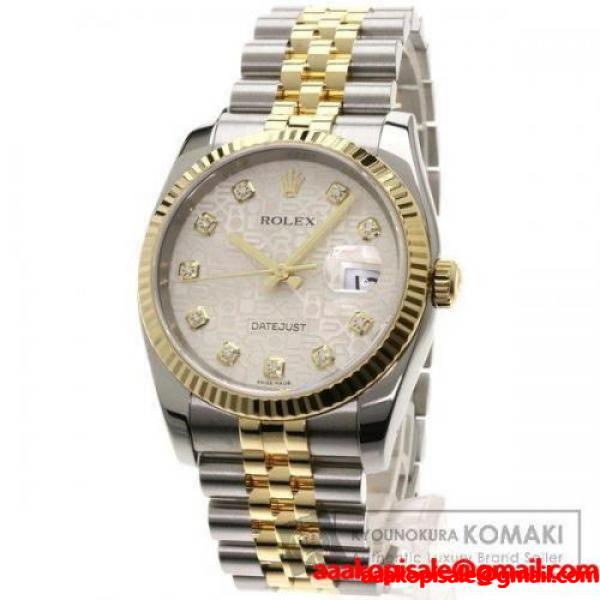 ROLEX ロレックス 116233G デイトジャスト 10Pダイヤモンド 腕時計 ステンレス/SSxK18YG メンズ 中古 :00311001:ブランド京の蔵小牧 - 通販ショッピング