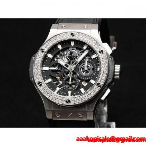 HUBLOT ウブロ メンズ ビッグバン アエロバン アフターダイヤベゼル 311SM1170GR スケルトン 自動巻き腕時計 クラシックなビジネススタイル