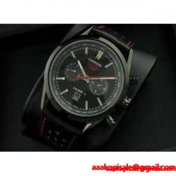 シンプル TAG HEUER-タグホイヤー 自動巻き メンズ腕時計 日付表示 月付表示 4280mm レザー BLACK