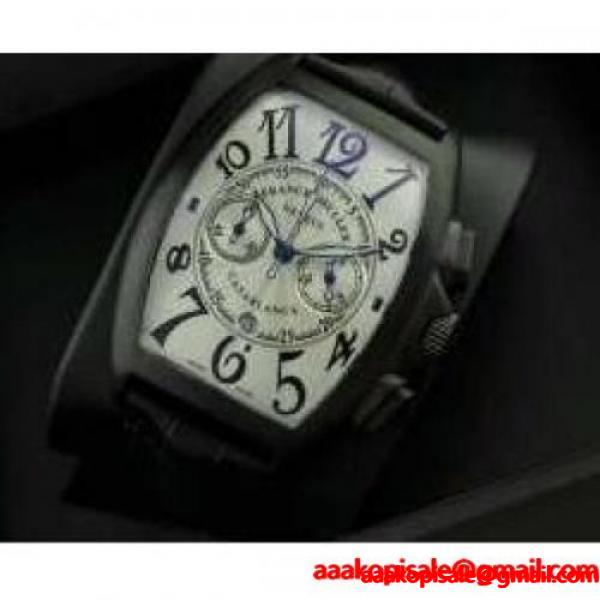 FRANCK MULLER フランクミュラー トノウカーベックス アイアンクロコ 8880CC 数字と日付表示の自動巻き ブラックレザー お買い得なメンズウォッチ フランクミュラー FRANCK MULLER ブランド コピー 激安(日本最大級)