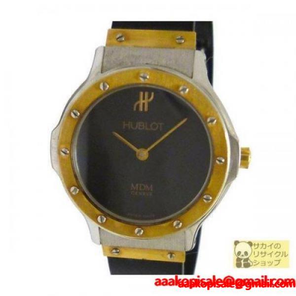 HUBLOT ウブロ レディース腕時計 クラシックコンパートメント MDM SS×YG×ラバー クオーツ ブラック文字盤 :2002687251300403:サカイのリサイクルショップ - 通販ショッピング