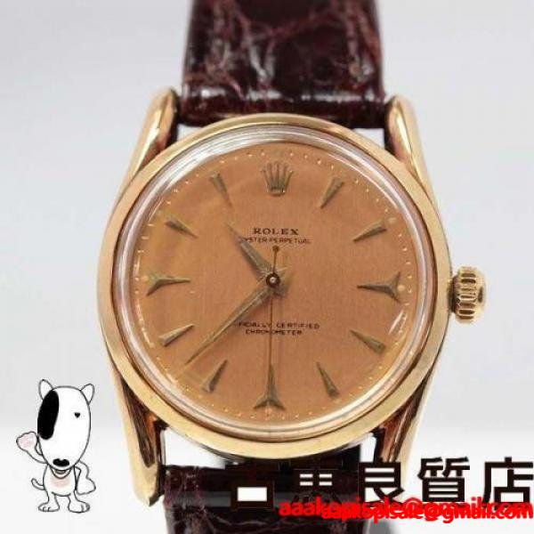 ロレックス ROLEX 6590 メンズ 腕時計 オイスター アンティーク OH済み K14無垢 ゴールド文字盤 値下げ 通販