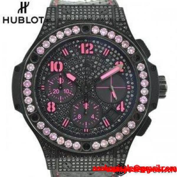 【HUBLOT/ウブロ】BIG BANG　ブラックフローピンク　ピンクサファイア×ブラックダイヤ 当店人気のおすすめ最新品