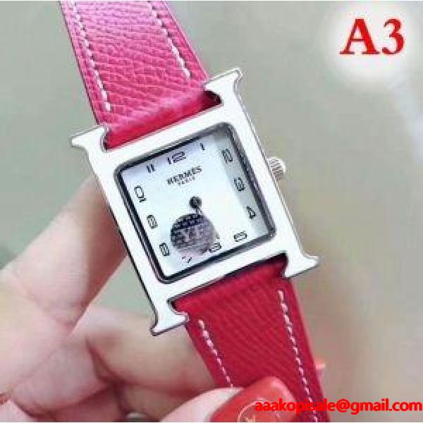 エルメス 腕時計 コピーHERMES品質保証お買い得ストリートアメカジウォッチ女性レザーベルト人気ブランドコピー