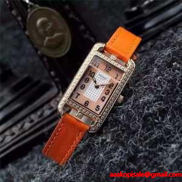 2016 首胸ロゴ HERMES エルメス サファイヤクリスタル風防 女性用腕時計 8色可選_エルメス HERMES_ブランド コピー 激安(日本最大級)