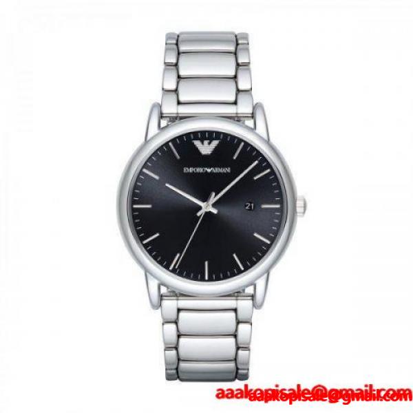 あすつく エンポリオアルマーニ EMPORIO ARMANI ルイージ 43mm メンズ 腕時計 AR2499 ブラック