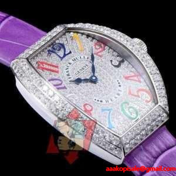 綺麗に決まるフォルム  2017春夏 フランクミュラー FRANCK MULLER 多色選択可 ダイヤベゼル 腕時計 フランクミュラー FRANCK MULLER ブランド コピー 激安(日本最大級)