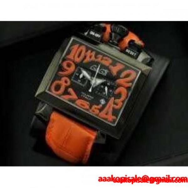 自動巻ムーブメント 緊急大幅値下げ ガガミラノ GAGA MILANO レディース腕時計 60005 橙色 レザーベルト ステンレススティール_ガガミラノ GaGa Milano_ブランド コピー 激安(日本最大級)