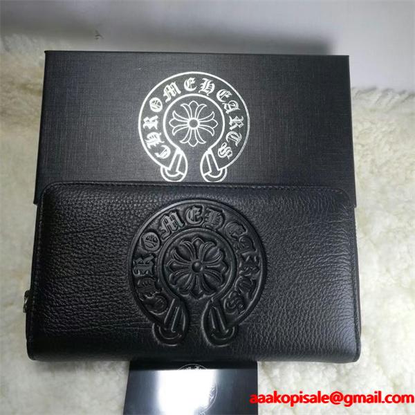 NEW 収納力抜群 クロムハーツ 財布 コピー 2025新品 デストロイヤーレザー ブラック