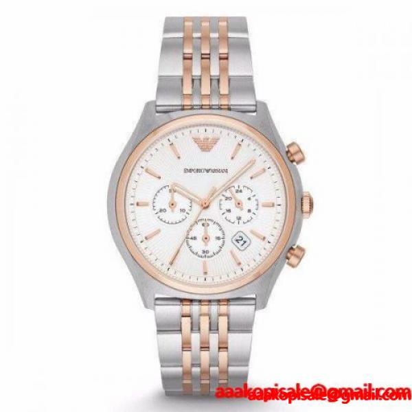 エンポリオアルマーニ EMPORIO ARMANI 腕時計 シルバー＆ローズゴールド メンズ ステンレス 通販