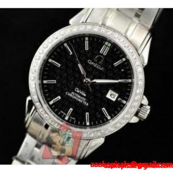 OMEGA シーマスターアクアテラ オメガ 偽物 黒文字盤 デイト チエーン 激安大特価大人気のメンズ腕時計_オメガ OMEGA_ブランド コピー 激安(日本最大級)