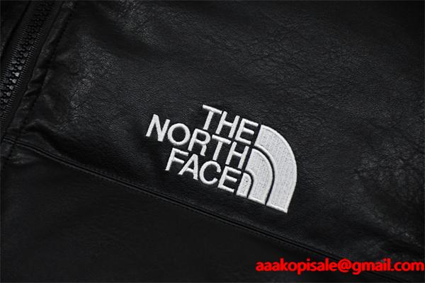 シュプリームダウンジャケットスーパーコピーSupreme x The North Face 17fw  Leather Nuptse Jacket トレンドランキングブランド
