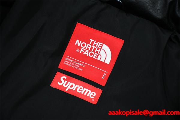 シュプリームダウンジャケットスーパーコピーSupreme x The North Face 17fw  Leather Nuptse Jacket トレンドランキングブランド