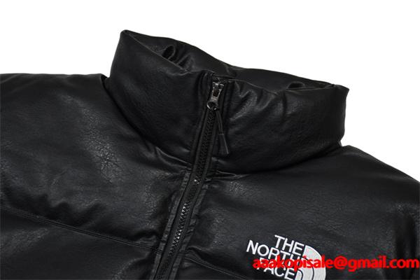 シュプリームダウンジャケットスーパーコピーSupreme x The North Face 17fw  Leather Nuptse Jacket トレンドランキングブランド