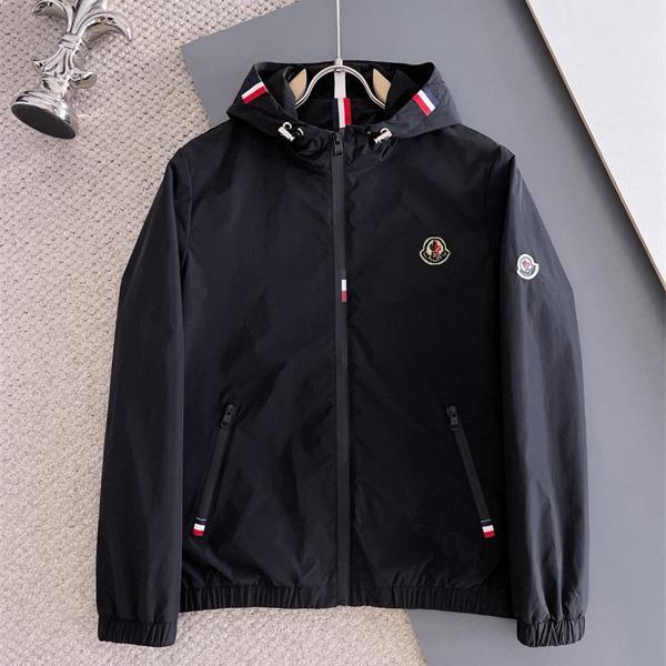 ウインドブレーカー メンズ トリコロールロゴ 撥水 ナイロンパーカー モンクレール MONCLER 偽物