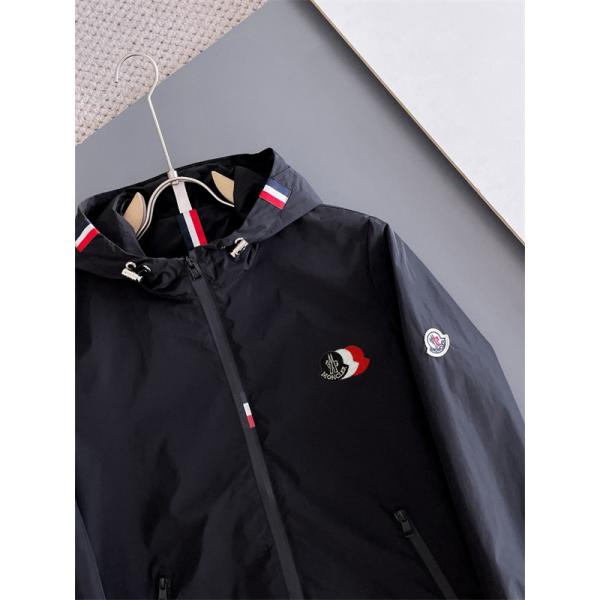 モンクレール MONCLER コピー ナイロンフーディ メンズ 防風 撥水 ロゴ刺繍 シンプル アウター