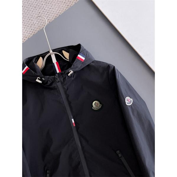 モンクレール MONCLER コピー ナイロンパーカー メンズ 撥水 ロゴ刺繍 フード付き ジャケット
