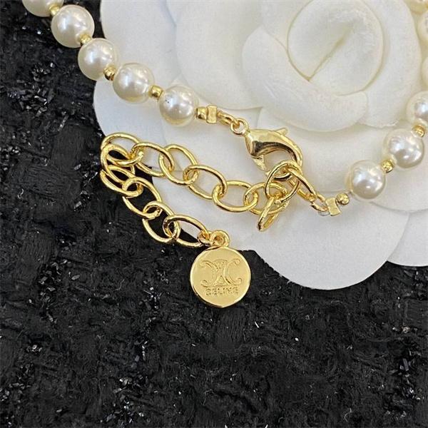 セリーヌ Celine 2025新作 ゴールドプレート クラシックチェーン ネックレス 偽物