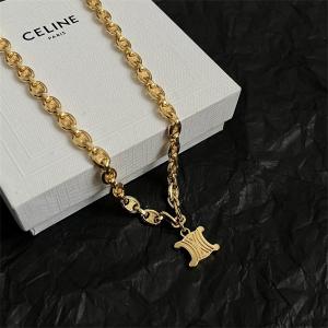 CELINE 偽物 2025冬 トリオンフモチーフ チェーンリンク セリーヌ ネックレス 実用性抜群 