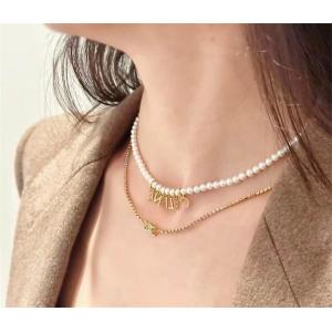 2025秋冬 パール＆ゴールドロゴエレガントチョーカーネックレス CELINE セリーヌ 偽物