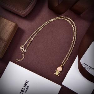 セリーヌ コピー 2025秋冬 ピンクストーン トリオンフチャームフェミニン CELINE ネックレス