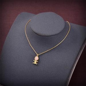 セリーヌ コピー 2025秋冬 ピンクストーン トリオンフチャームフェミニン CELINE ネックレス