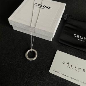 2025秋冬 シルバーサークル クリスタルトリオンフ ネックレス CELINE セリーヌ スーパーコピー 