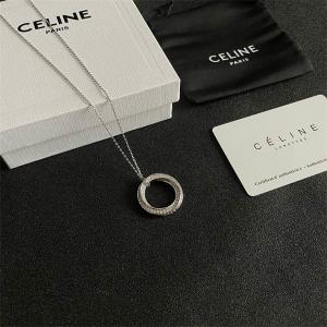2025秋冬 シルバーサークル クリスタルトリオンフ ネックレス CELINE セリーヌ スーパーコピー 