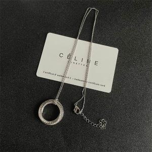 2025秋冬 シルバーサークル クリスタルトリオンフ ネックレス CELINE セリーヌ スーパーコピー 